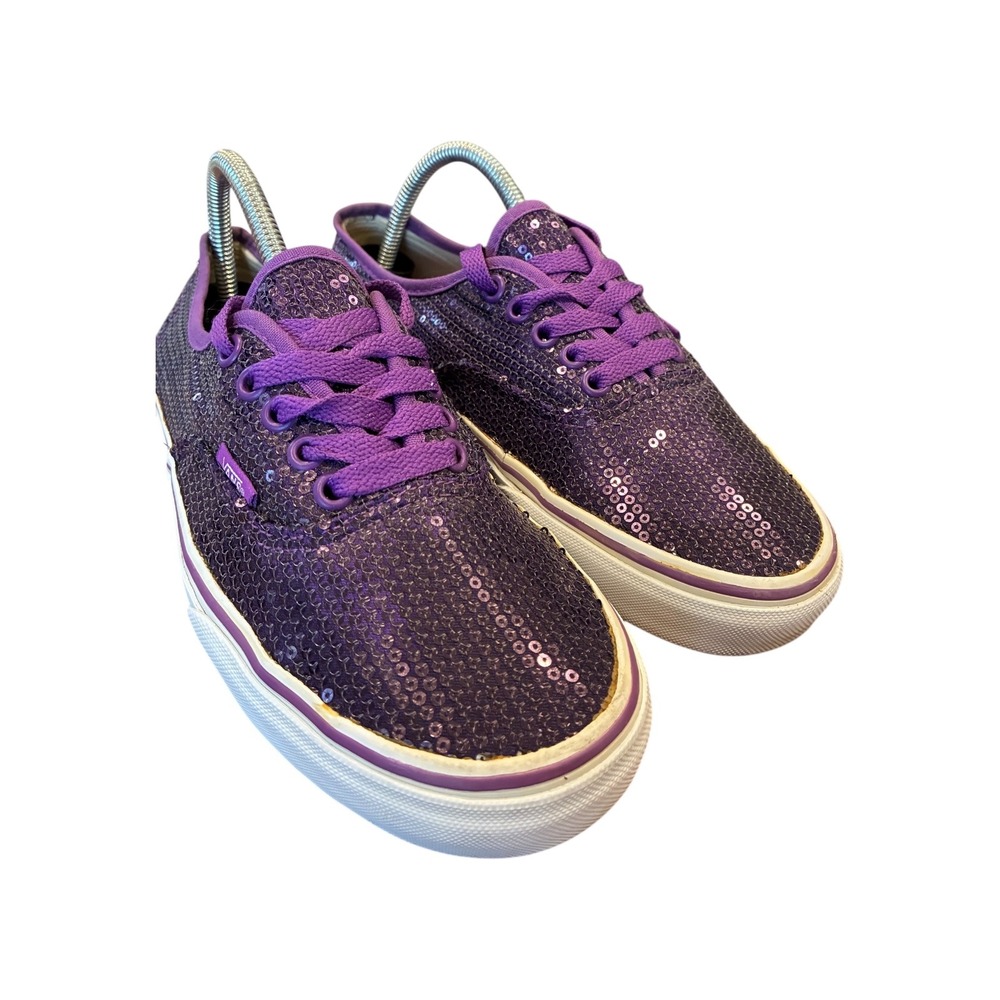 Vans Authentic Sequin Purple‎ Lace Up Sneakers Women US 8 Men US 6.5